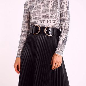 BLACK SNAKE EFFECT LARGE BELT